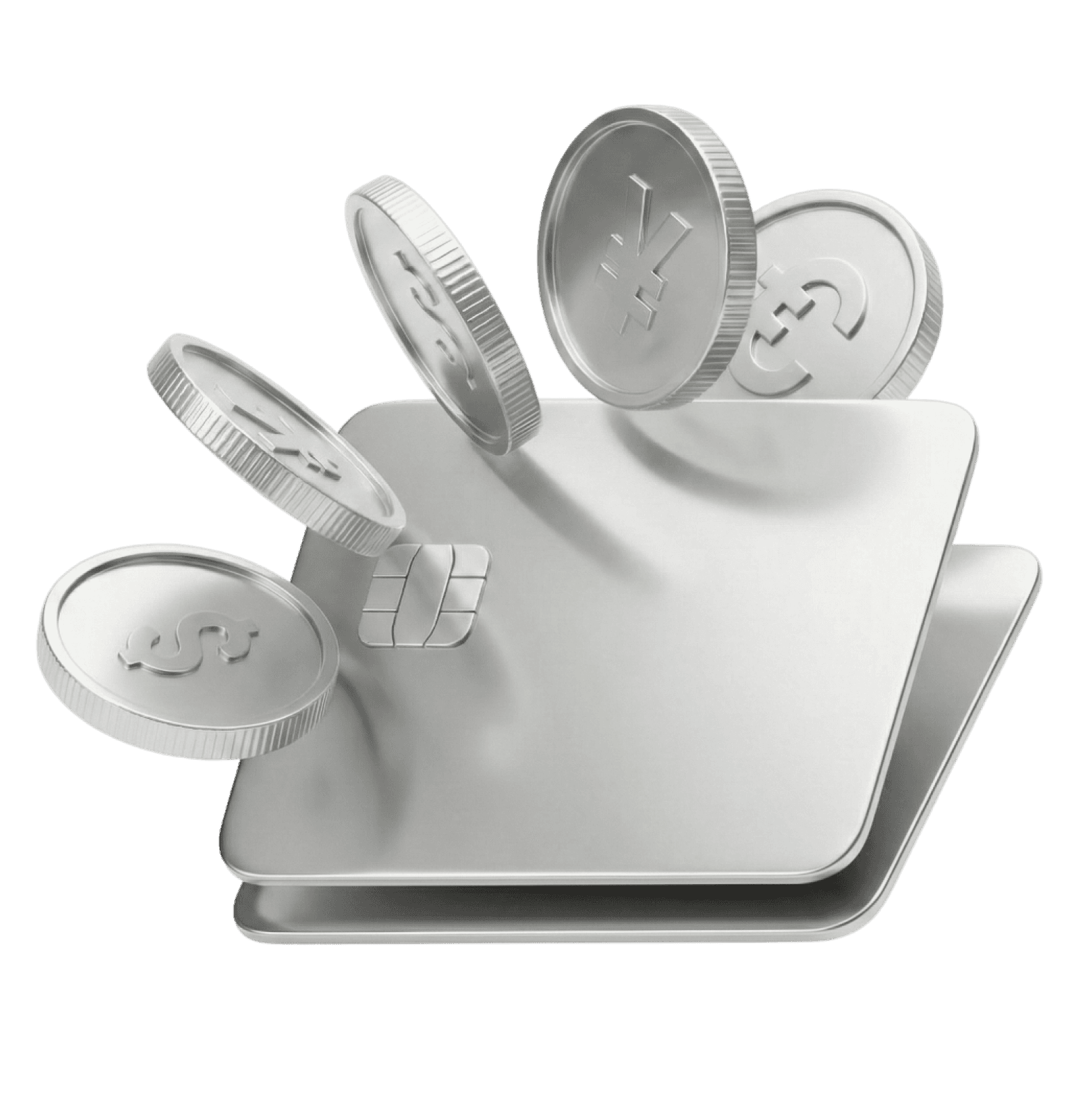 Tarjeta y monedas representando tu billetera digital